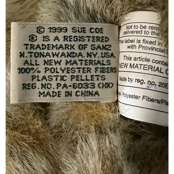 Ganz Plush Bear Cottage Collectibles Plus Dennis 1999 Sue Coe Reg #20E4711 RARE - Picture 5 of 8